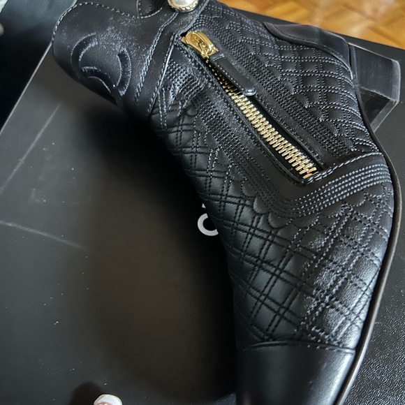 CHANEL Black Quilted Ankle Booties - Picture 3 of 11